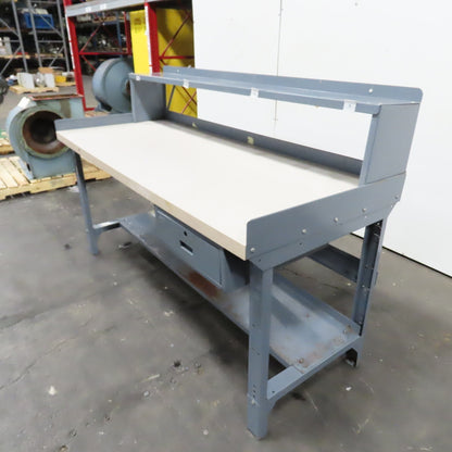 72" x 30" Adjustable Height Laminate Top Industrial Packaging Table
