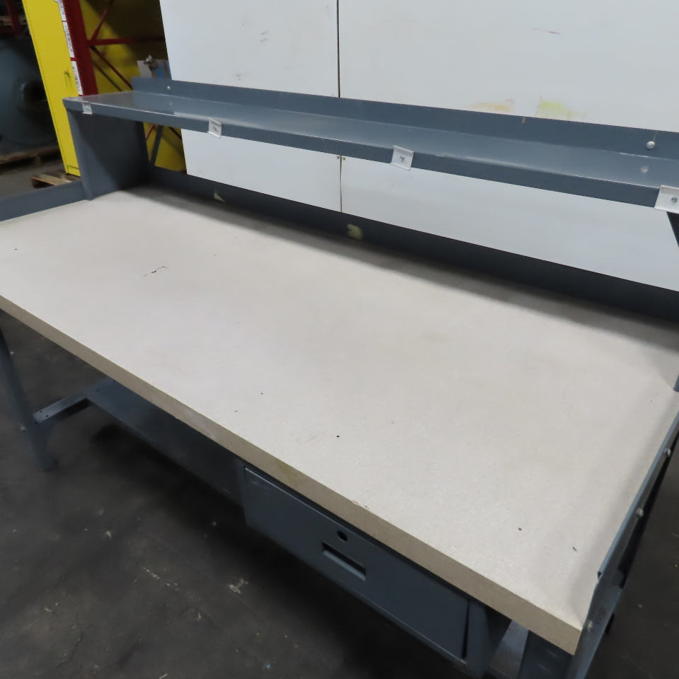 72" x 30" Adjustable Height Laminate Top Industrial Packaging Table