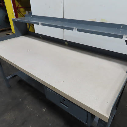 72" x 30" Adjustable Height Laminate Top Industrial Packaging Table