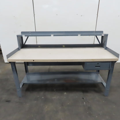 72" x 30" Adjustable Height Laminate Top Industrial Packaging Table
