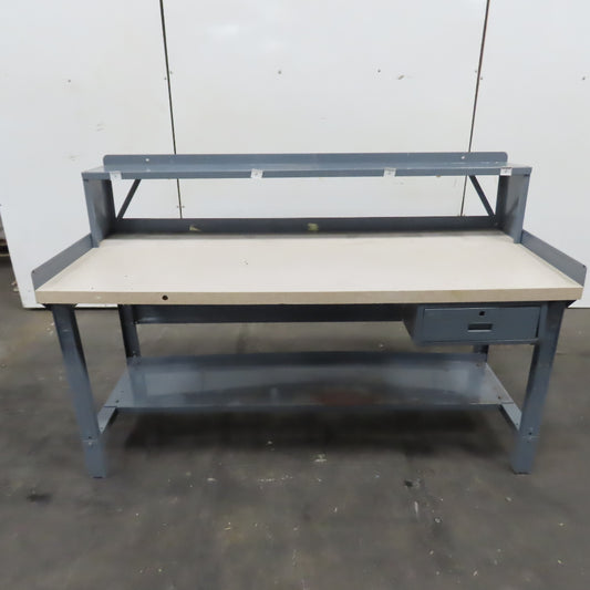 72" x 30" Adjustable Height Laminate Top Industrial Packaging Table