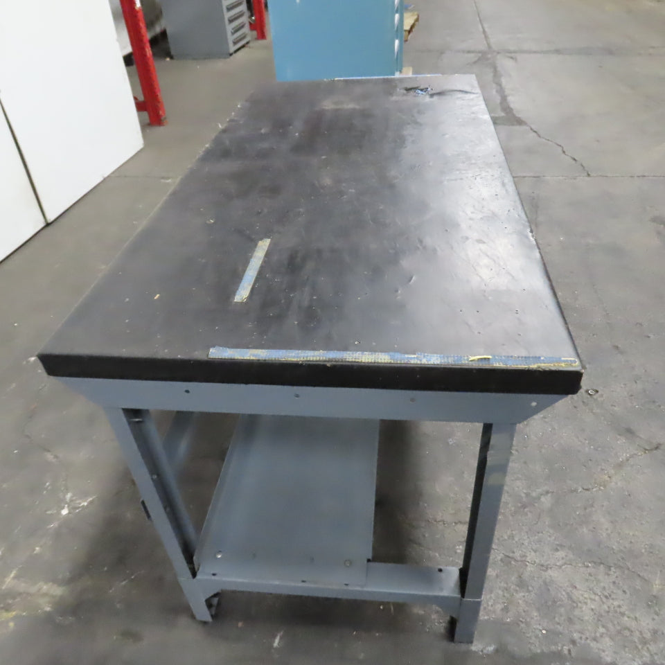 60" x 30" Adjustable Height Butcher Block Padded Top Industrial Packaging Table