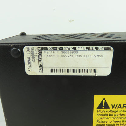 Tol-O-Matic 36000039 Axidyne MSD MicroStepping Motor Drive 100-240VAC