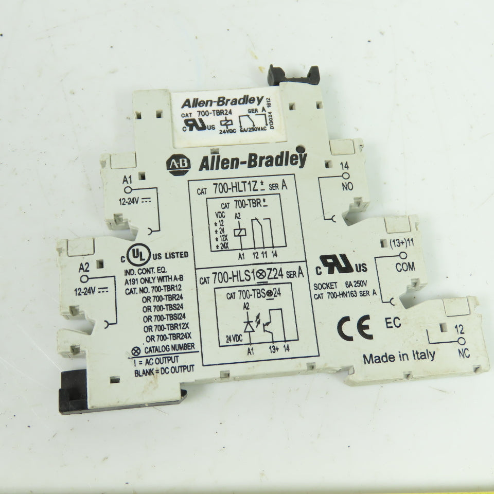 Allen-Bradley 700-HLT1Z 700-HLT1Z24 Terminal Block Relay 24VDC Lot of 2