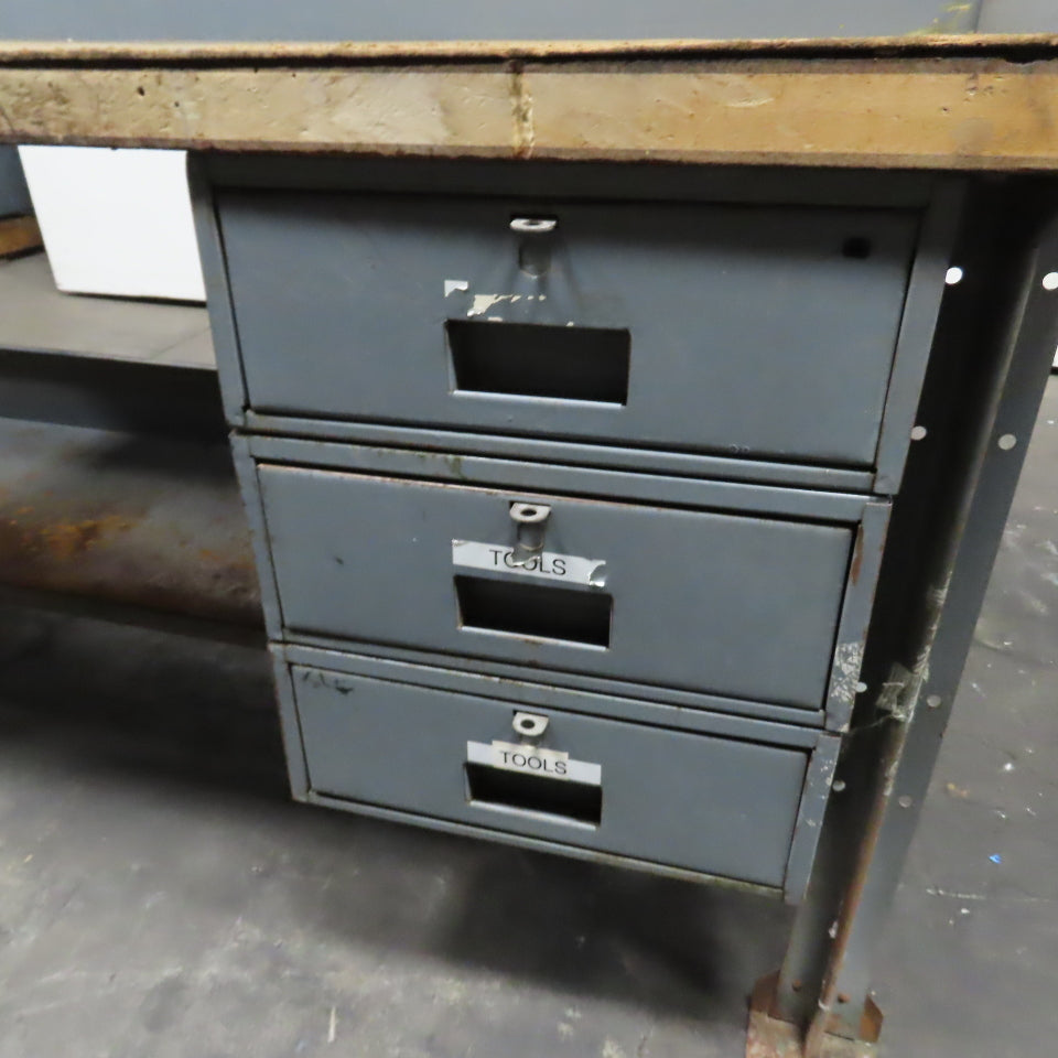 60" x 30" Adjustable Height Wood Top Industrial Packaging Table
