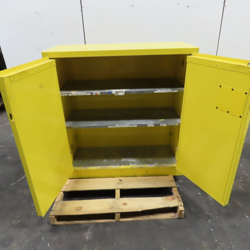 Securall P140 40 Gallon Flammable Liquid Storage Cabinet No Shelf 43"x 18"x 44"T