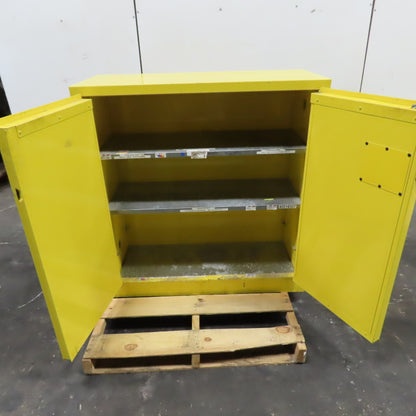 Securall P140 40 Gallon Flammable Liquid Storage Cabinet No Shelf 43"x 18"x 44"T
