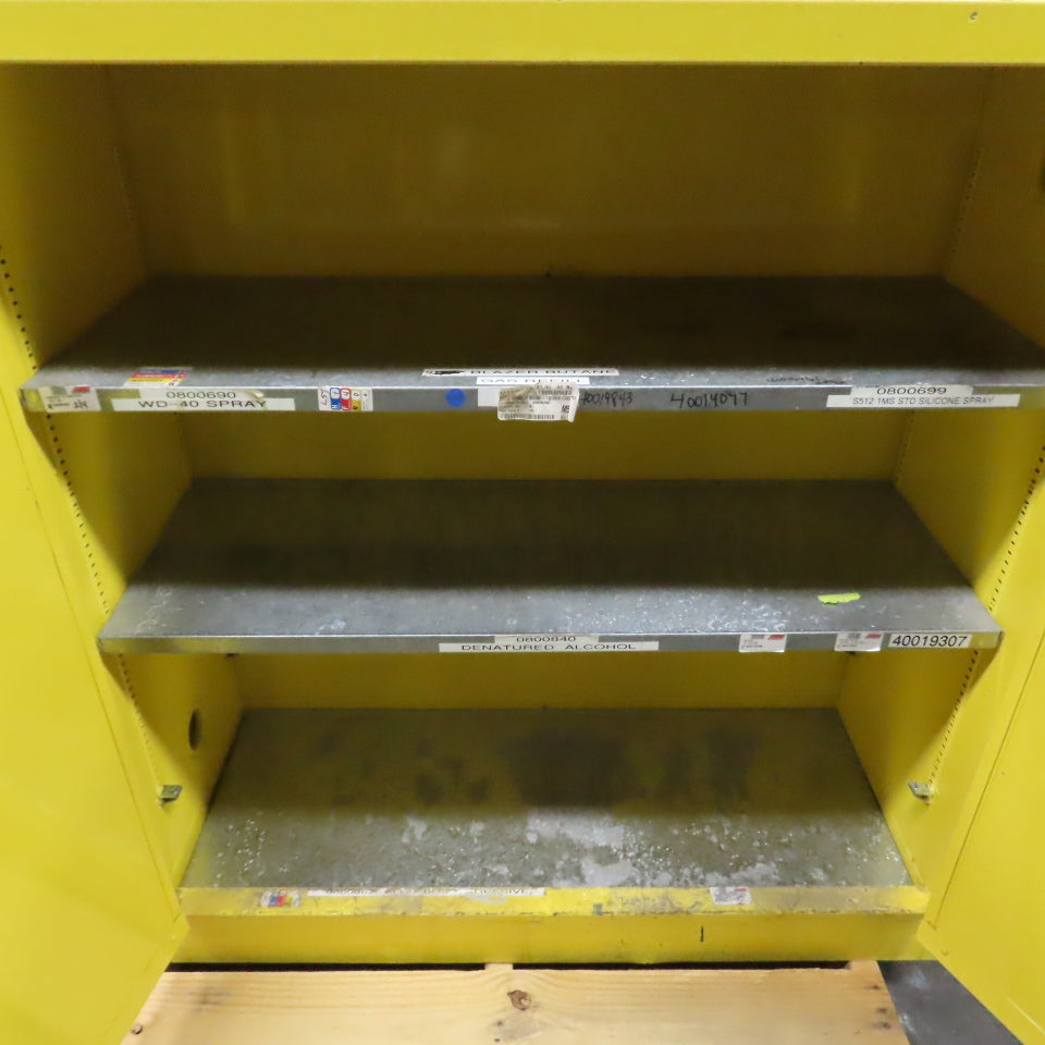 Securall P140 40 Gallon Flammable Liquid Storage Cabinet No Shelf 43"x 18"x 44"T
