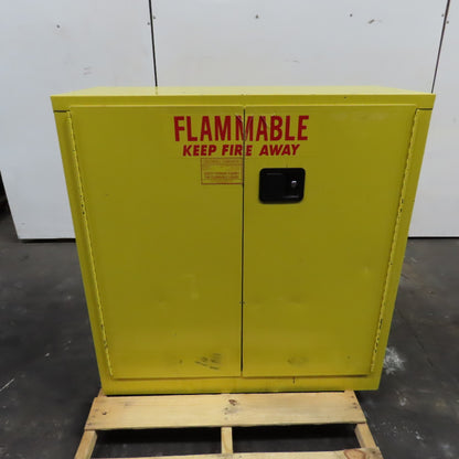 Securall P140 40 Gallon Flammable Liquid Storage Cabinet No Shelf 43"x 18"x 44"T
