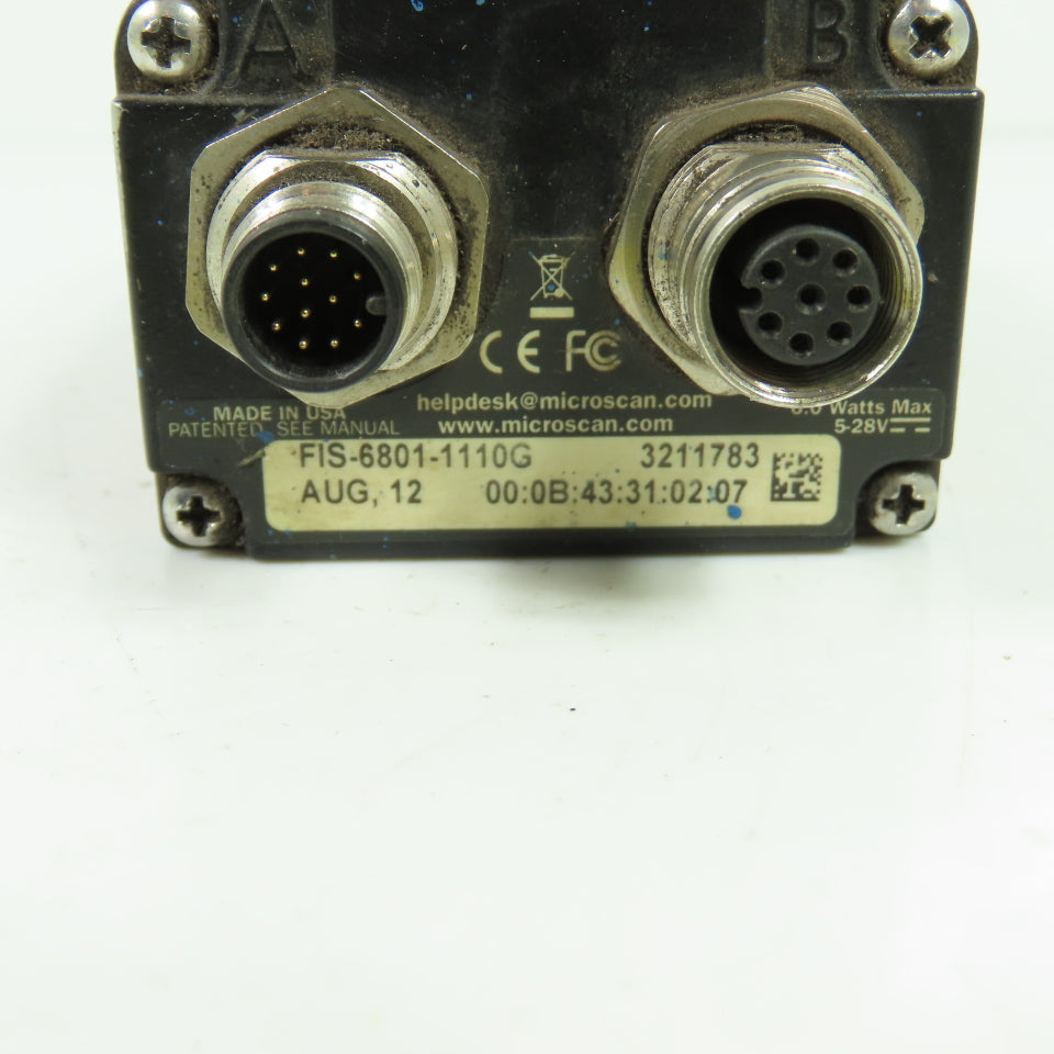 Microscan FIS-6801-1110G QX Hawk Industrial Imager Barcode Scanner 5-28V
