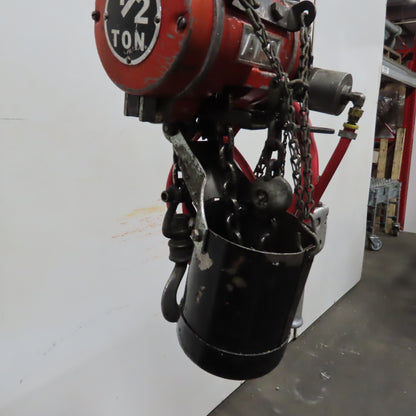 ARO 7756D 1/2 Ton 1000LB Air Pneumatic Chain Hoist 12' Lift W/ Pendant