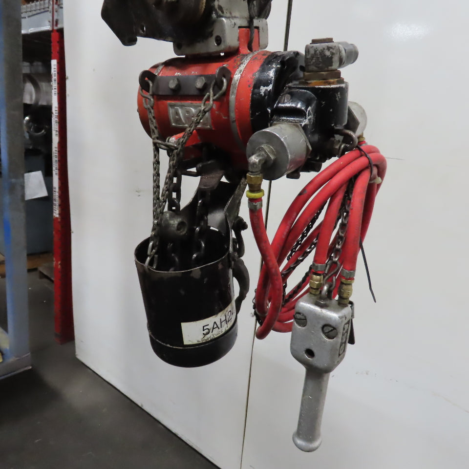 ARO 7756D 1/2 Ton 1000LB Air Pneumatic Chain Hoist 12' Lift W/ Pendant