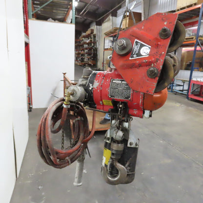 ARO 7756DTS 1/2 Ton 1000LB Air Pneumatic Chain Hoist 10' Lift W/ Pendant