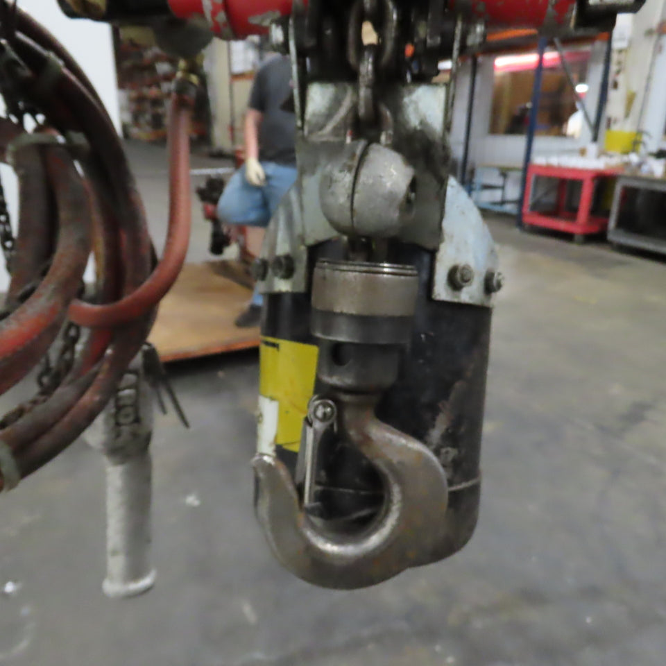 ARO 7756DTS 1/2 Ton 1000LB Air Pneumatic Chain Hoist 10' Lift W/ Pendant