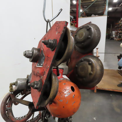 ARO 7756DTS 1/2 Ton 1000LB Air Pneumatic Chain Hoist 10' Lift W/ Pendant