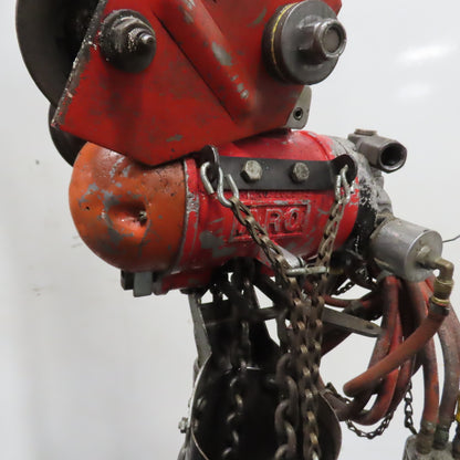 ARO 7756DTS 1/2 Ton 1000LB Air Pneumatic Chain Hoist 10' Lift W/ Pendant