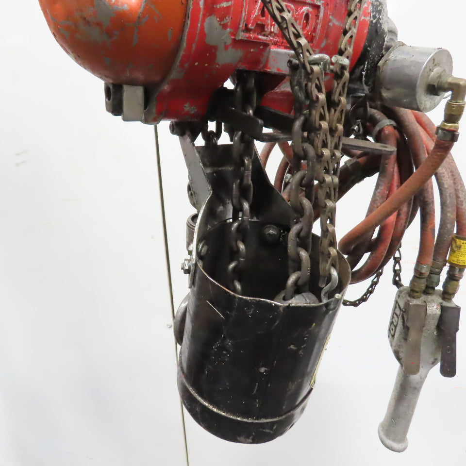 ARO 7756DTS 1/2 Ton 1000LB Air Pneumatic Chain Hoist 10' Lift W/ Pendant