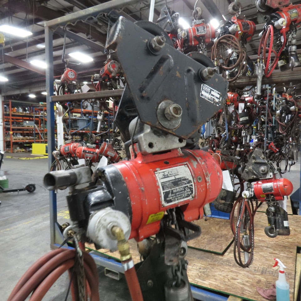 ARO 7756DT 1/2 Ton 1000LB Air Pneumatic Chain Hoist 12' Lift W/ Pendant