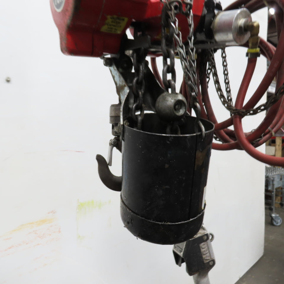ARO 7756ET 1/2 Ton 1000LB Air Pneumatic Chain Hoist 12' Lift W/ Pendant