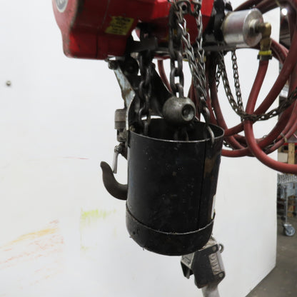 ARO 7756ET 1/2 Ton 1000LB Air Pneumatic Chain Hoist 12' Lift W/ Pendant