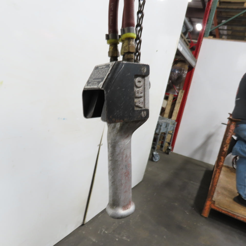 ARO 7756ET 1/2 Ton 1000LB Air Pneumatic Chain Hoist 12' Lift W/ Pendant