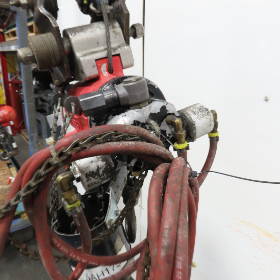 ARO 7756ET 1/2 Ton 1000LB Air Pneumatic Chain Hoist 12' Lift W/ Pendant