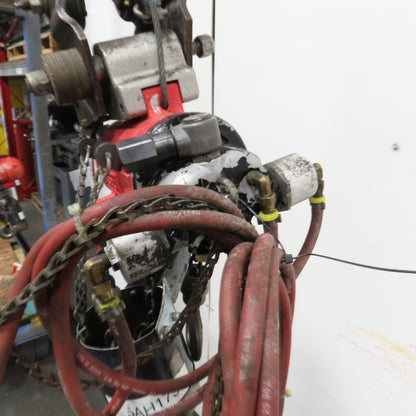 ARO 7756ET 1/2 Ton 1000LB Air Pneumatic Chain Hoist 12' Lift W/ Pendant