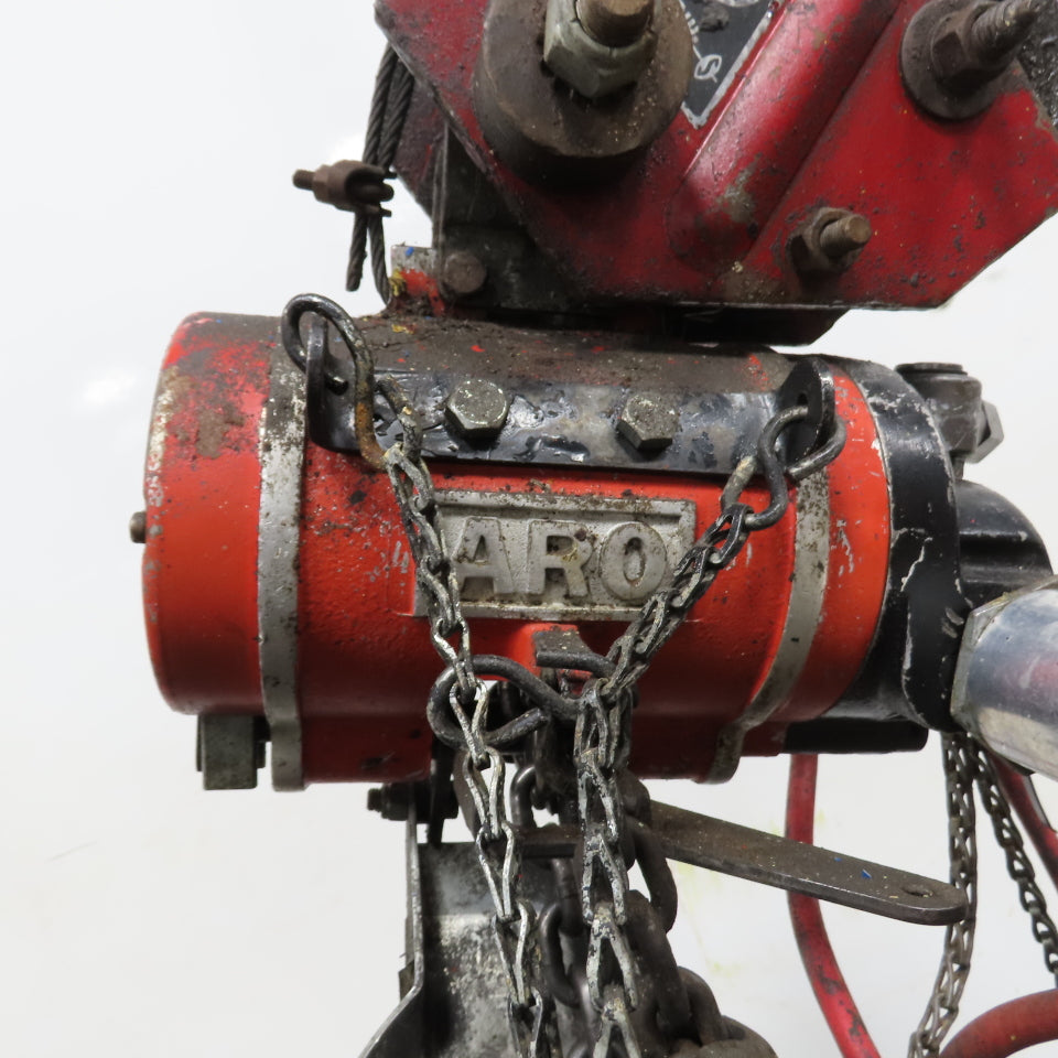 ARO 7756 CT 1/2 Ton 1000LB Air Pneumatic Chain Hoist 10' Lift W/ Pendant