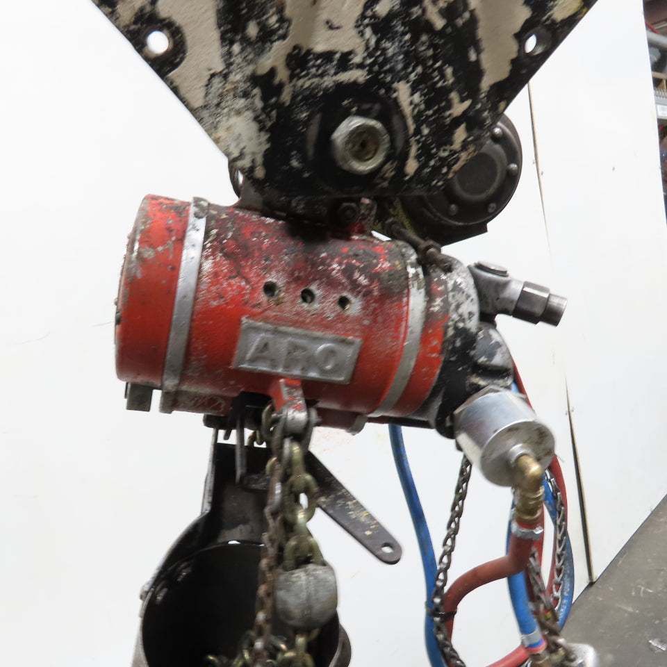 ARO 7718C 1/2 Ton 1000LB Air Pneumatic Chain Hoist 10' Lift W/ Pendant