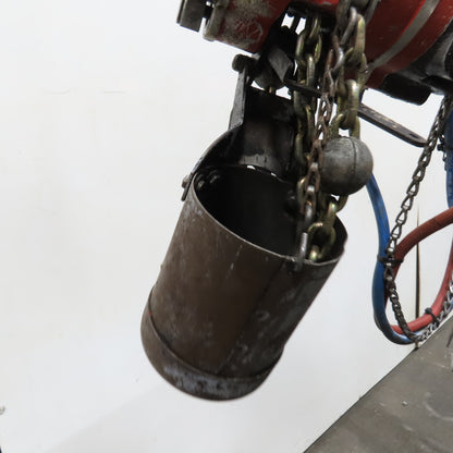 ARO 7718C 1/2 Ton 1000LB Air Pneumatic Chain Hoist 10' Lift W/ Pendant