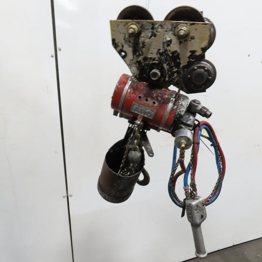 ARO 7718C 1/2 Ton 1000LB Air Pneumatic Chain Hoist 10' Lift W/ Pendant