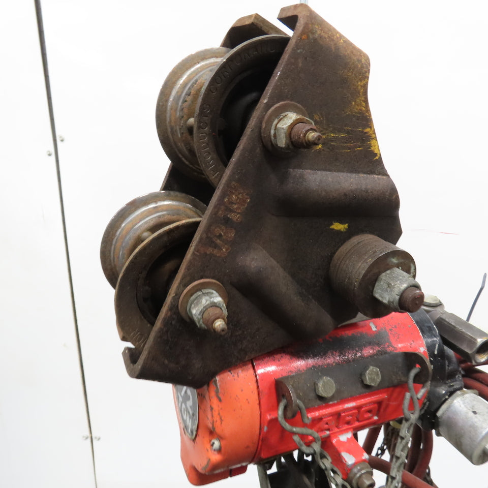 ARO 7756ET 1/2 Ton 1000LB Air Pneumatic Chain Hoist 15' Lift W/ Pendant