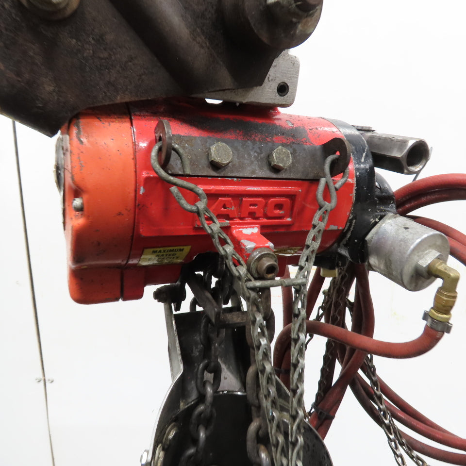 ARO 7756ET 1/2 Ton 1000LB Air Pneumatic Chain Hoist 15' Lift W/ Pendant