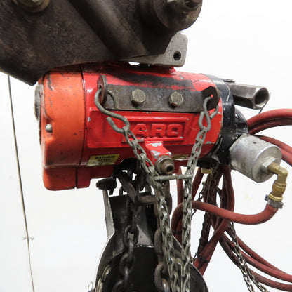 ARO 7756ET 1/2 Ton 1000LB Air Pneumatic Chain Hoist 15' Lift W/ Pendant