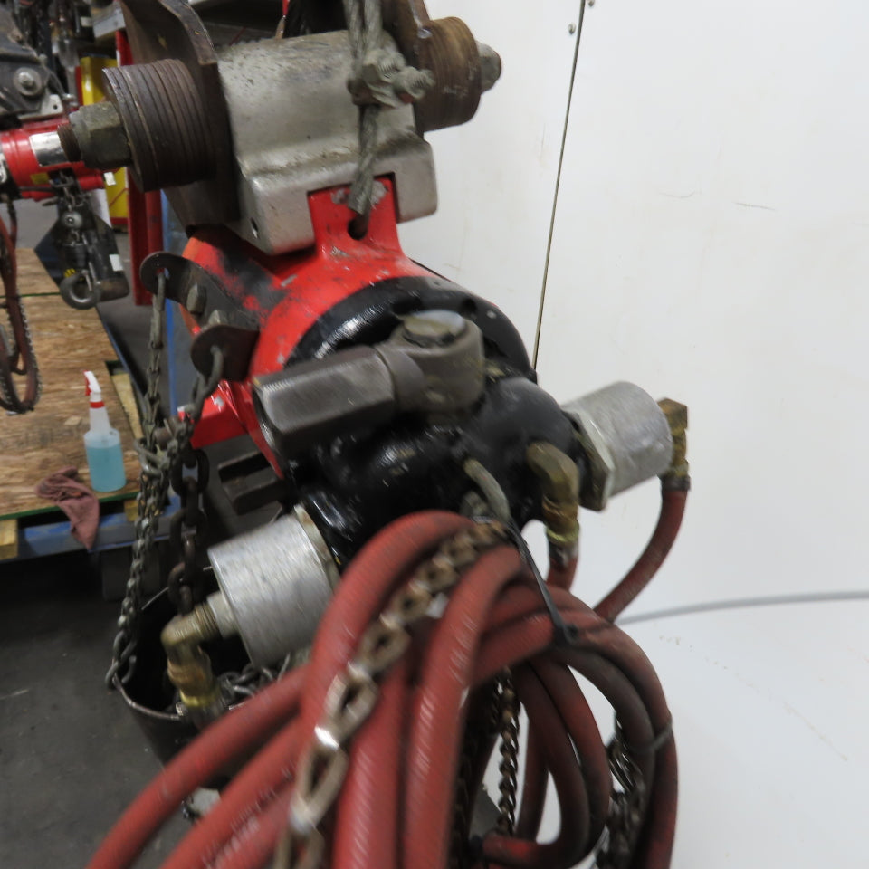 ARO 7756ET 1/2 Ton 1000LB Air Pneumatic Chain Hoist 15' Lift W/ Pendant