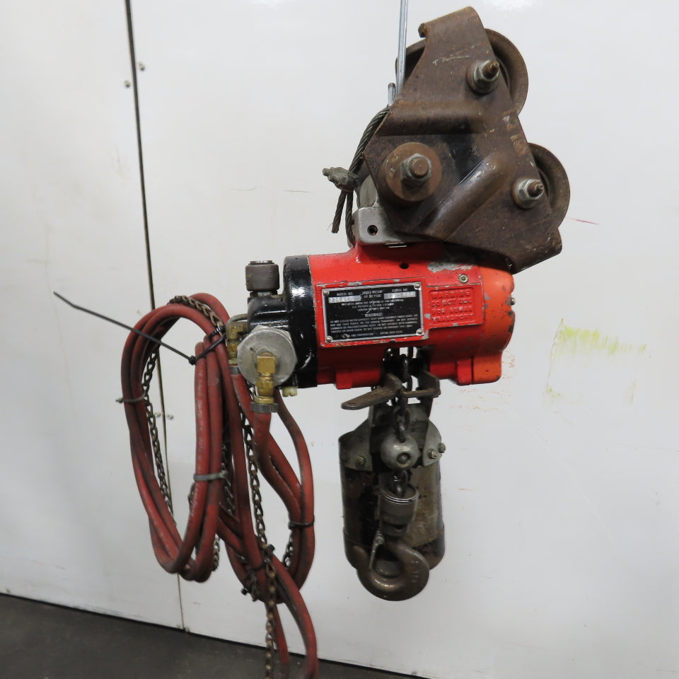 ARO 7756ET 1/2 Ton 1000LB Air Pneumatic Chain Hoist 15' Lift W/ Pendant