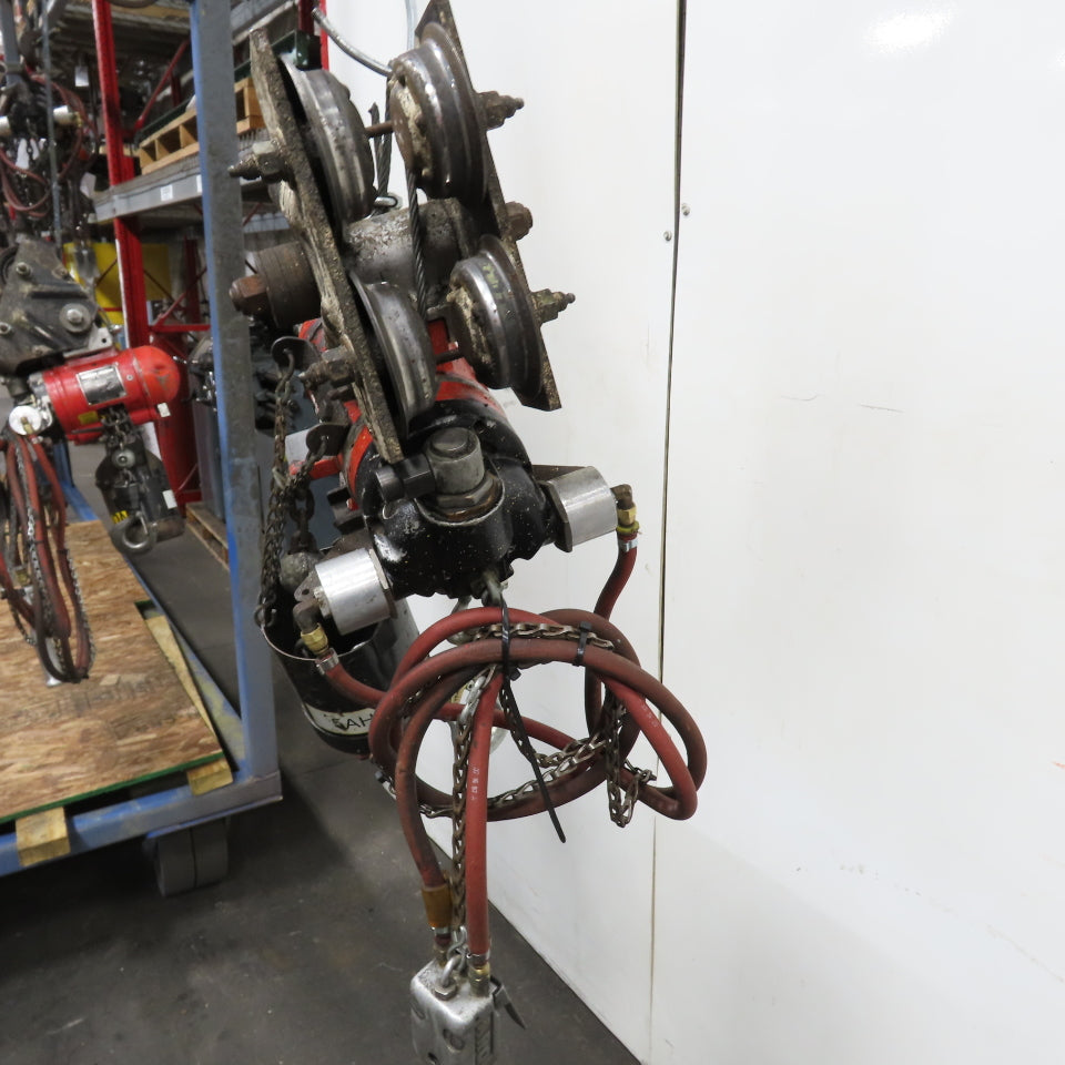 ARO 7756DT 1/2 Ton 1000LB Air Pneumatic Chain Hoist 12' Lift W/ Pendant