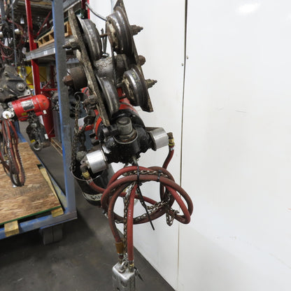 ARO 7756DT 1/2 Ton 1000LB Air Pneumatic Chain Hoist 12' Lift W/ Pendant