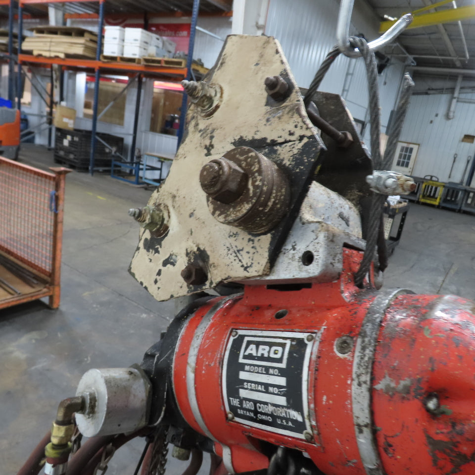 ARO 7756DT 1/2 Ton 1000LB Air Pneumatic Chain Hoist 12' Lift W/ Pendant