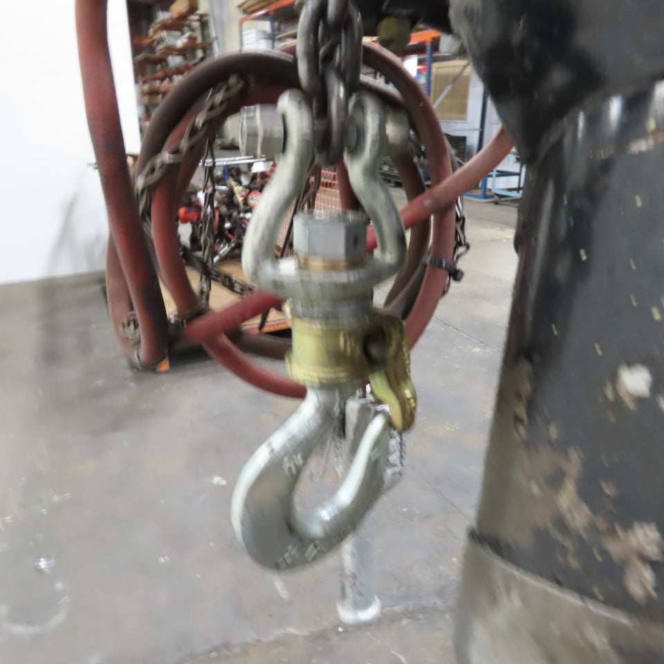ARO 7756DT 1/2 Ton 1000LB Air Pneumatic Chain Hoist 12' Lift W/ Pendant