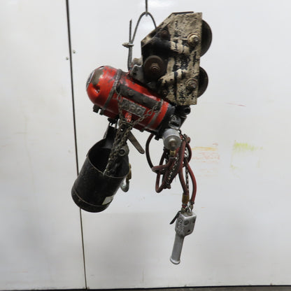 ARO 7756DT 1/2 Ton 1000LB Air Pneumatic Chain Hoist 12' Lift W/ Pendant