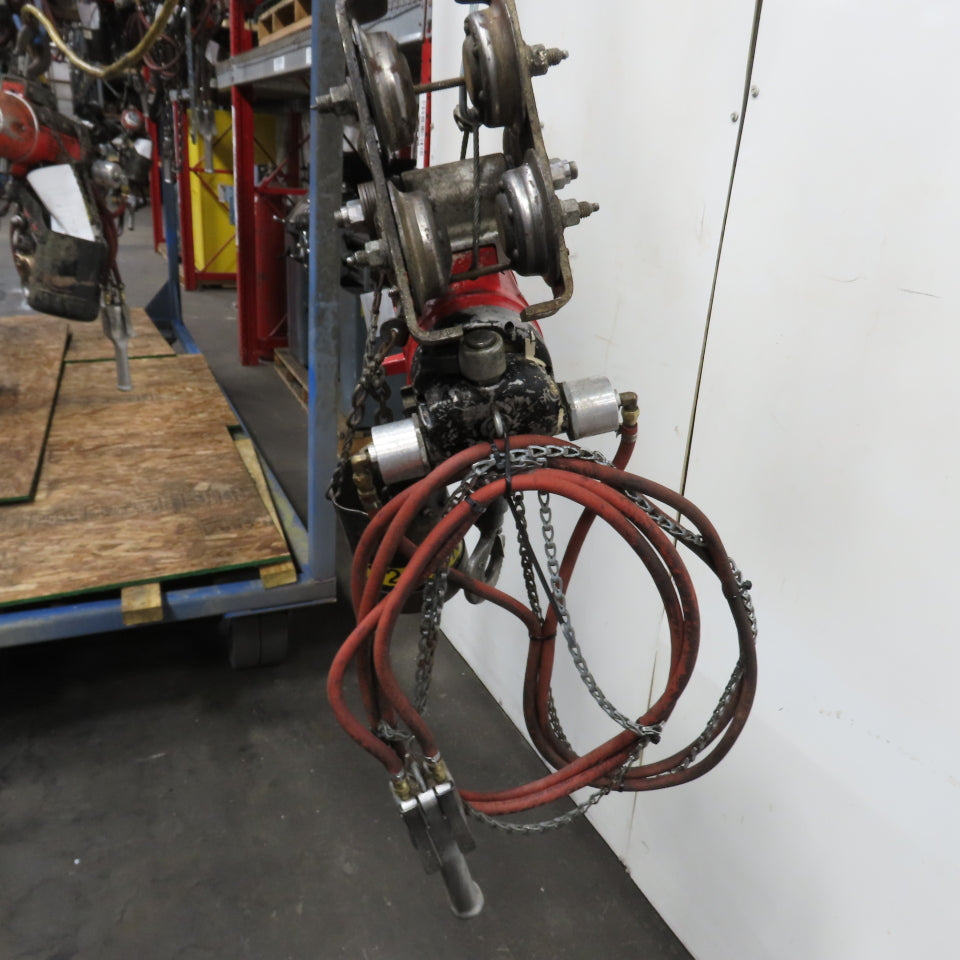 ARO 7756DT 1/2 Ton 1000LB Air Pneumatic Chain Hoist 10' Lift W/ Pendant