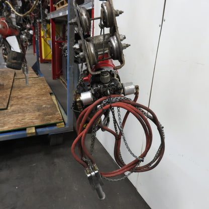 ARO 7756DT 1/2 Ton 1000LB Air Pneumatic Chain Hoist 10' Lift W/ Pendant