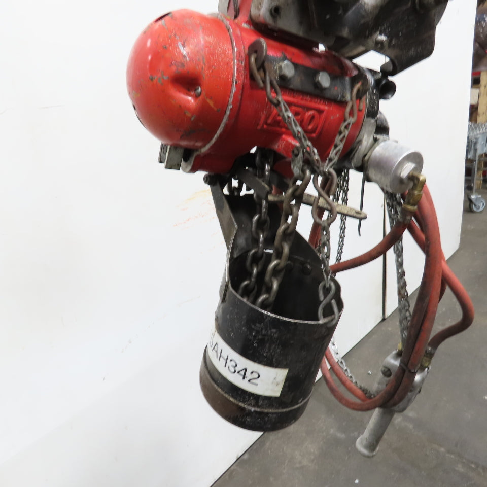 ARO 7756DT 1/2 Ton 1000LB Air Pneumatic Chain Hoist 10' Lift W/ Pendant