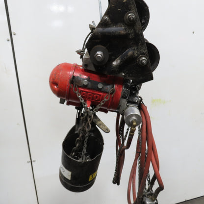 ARO 7756DT 1/2 Ton 1000LB Air Pneumatic Chain Hoist 10' Lift W/ Pendant