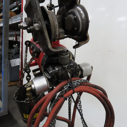 ARO 7756DT 1/2 Ton 1000LB Air Pneumatic Chain Hoist 10' Lift W/ Pendant