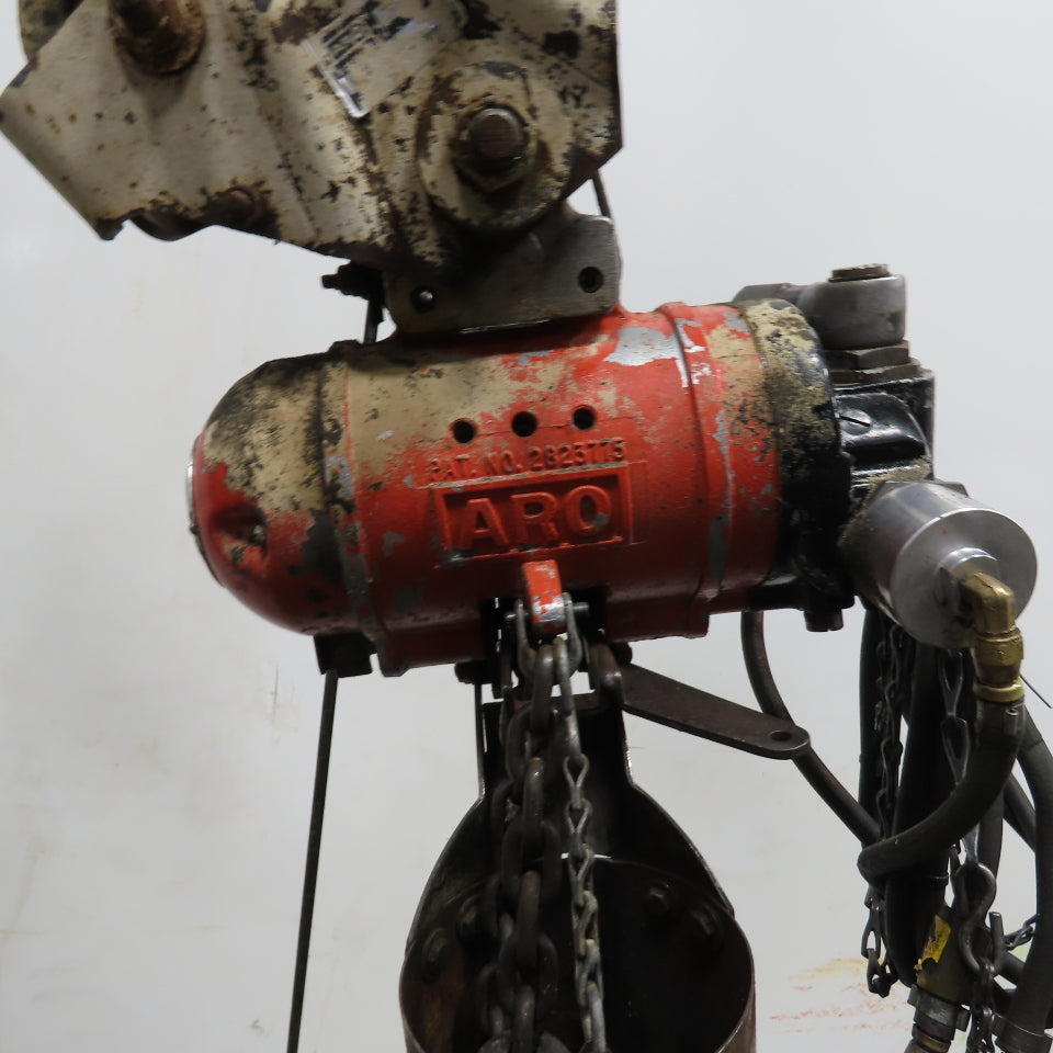 ARO 7756DT 1/2 Ton 1000LB Air Pneumatic Chain Hoist 10' Lift W/ Pendant