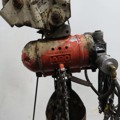 ARO 7756DT 1/2 Ton 1000LB Air Pneumatic Chain Hoist 10' Lift W/ Pendant