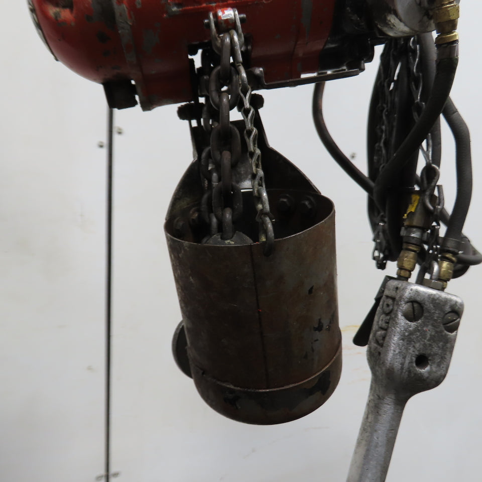 ARO 7756DT 1/2 Ton 1000LB Air Pneumatic Chain Hoist 10' Lift W/ Pendant