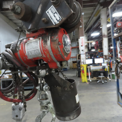 ARO 7756CT 1/2 Ton 1000LB Air Pneumatic Chain Hoist 10' Lift W/ Pendant